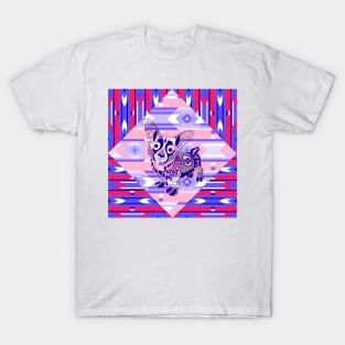 cute corgi dog in ecopop trendy pattern in totonac series T-Shirt